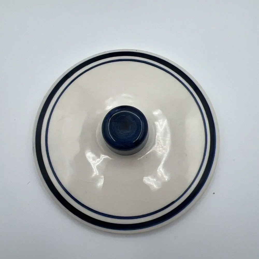 Vintage Delft Blue ceramic jar canister Jumbo Hand painted Stroopwafel Lid